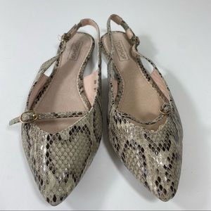 Topshop snakeskin flats 9.5